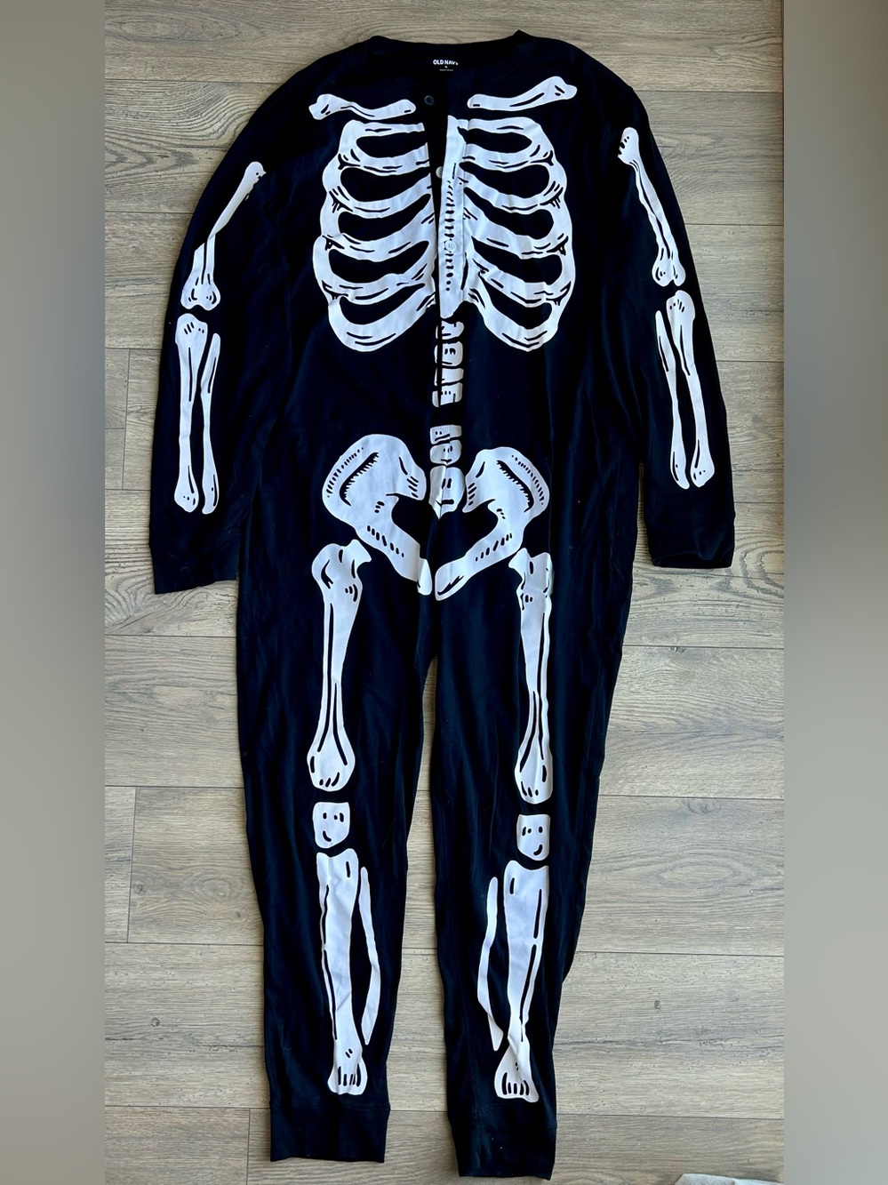 Old Navy Unisex Black Skeleton Onesie